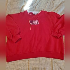 VTG CLASSIC ELEMENTS 90s Red Pullover Sweatshirt American Flag Patriotic